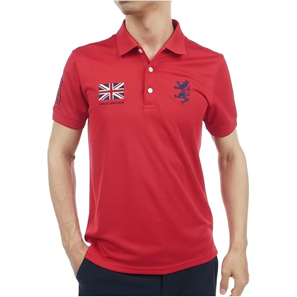 ADMIRAL フラッグポロシャツ（RED／L） Admiral アドミラル ストレッチ フラッグ半袖ポロシャツ : GDO